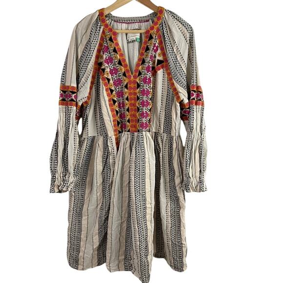Anthropologie Lottie Embroidered Mini Dress Size 1X - Picture 2 of 15